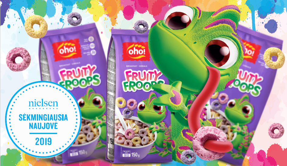 „Oho! Fruity Froops“ savo produktų kategorijoje pripažinti sėkmingiausia naujiena!