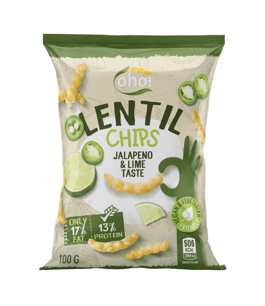 Jelapeno & lime taste lentil chips