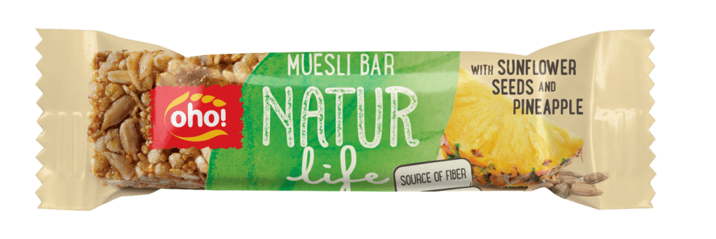 Muesli bar with sunflower seeds and pineapple”Natur life”