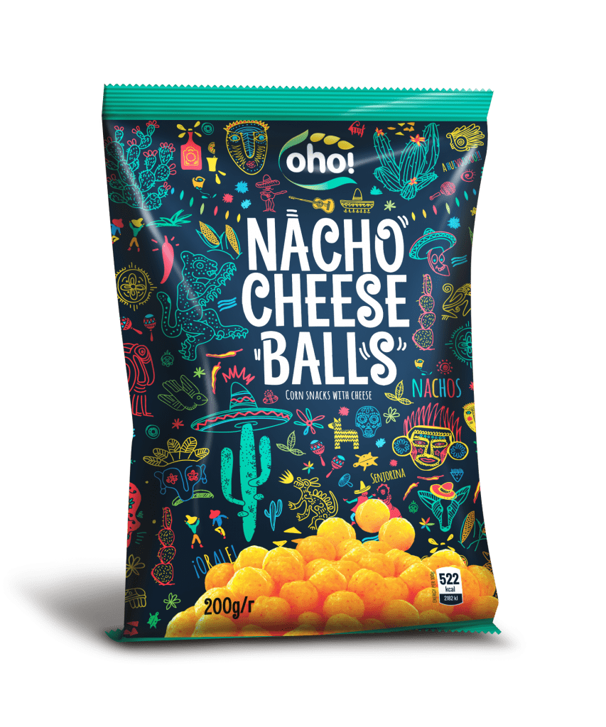 Kukurūzų traškučiai su sūriu „Nacho cheese balls”