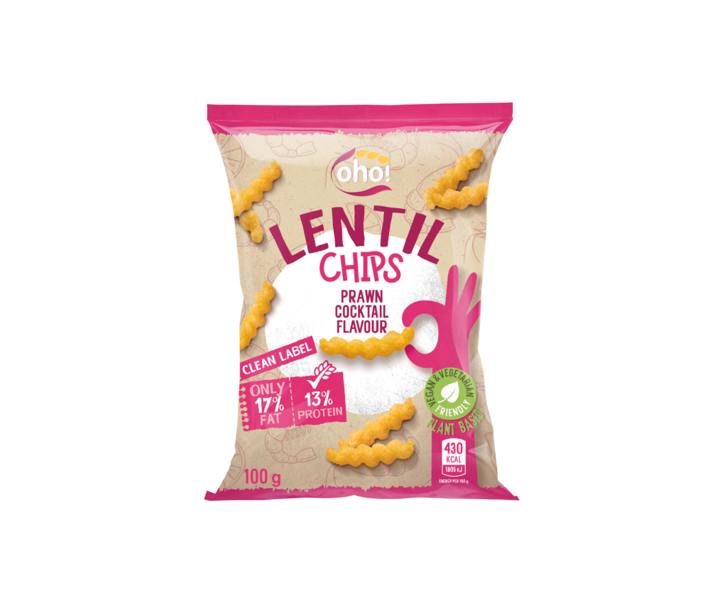 Prawn cocktail taste lentil chips