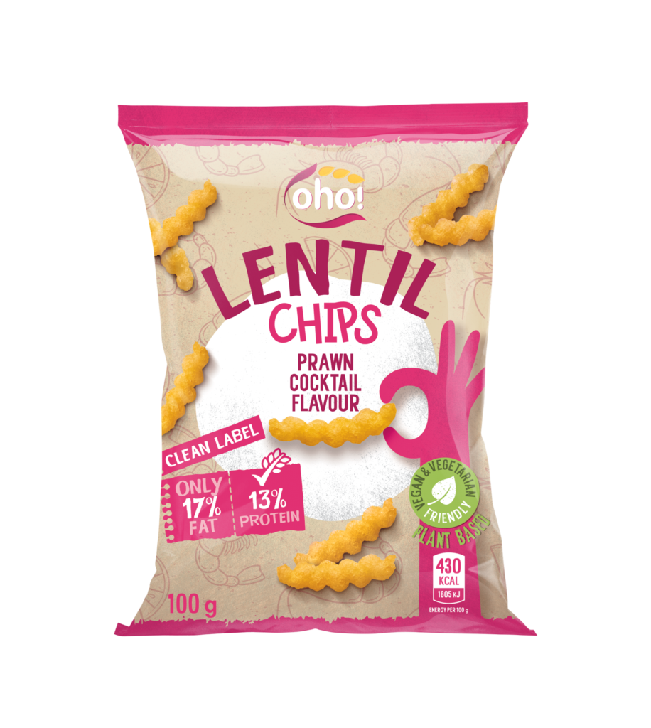 Prawn cocktail taste lentil chips